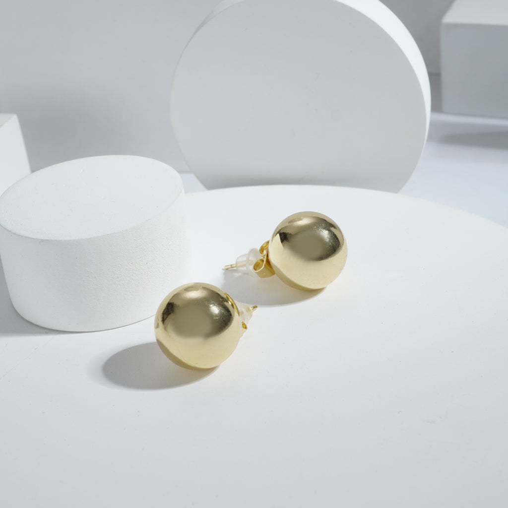 Circle Shape Tan Free Goldenpolish Western Earrings