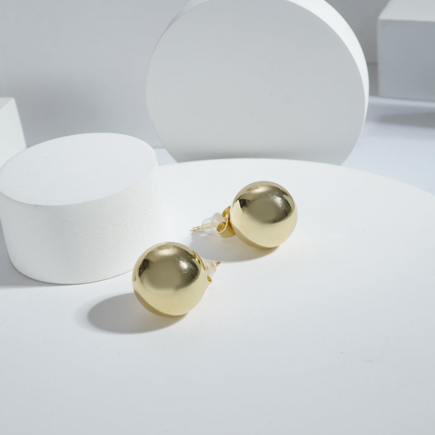 Circle Shape Tan Free Goldenpolish Western Earrings