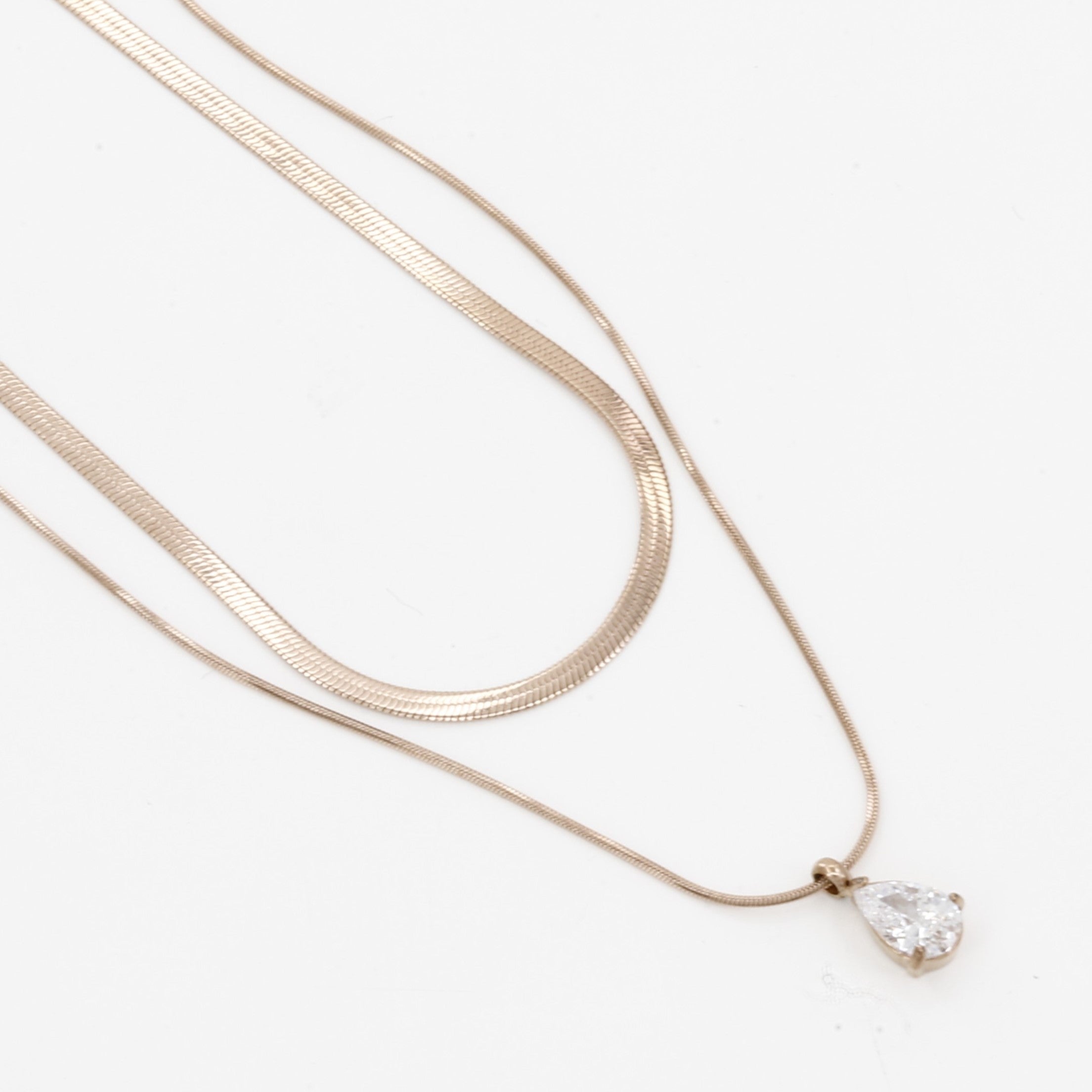 Minimalist Pre-Layered Snake Chain Necklace for Women