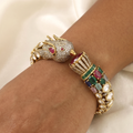 Gold Parrot Cuff Diamond Bangle Kada
