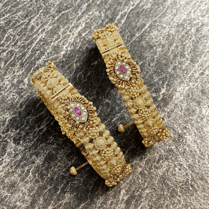 Antique Intricate Floral Patla Set