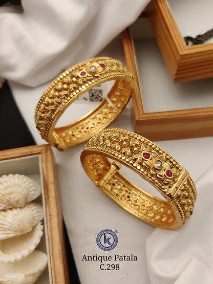 New Gold Antitanish Wedding Patla Pair Of 2