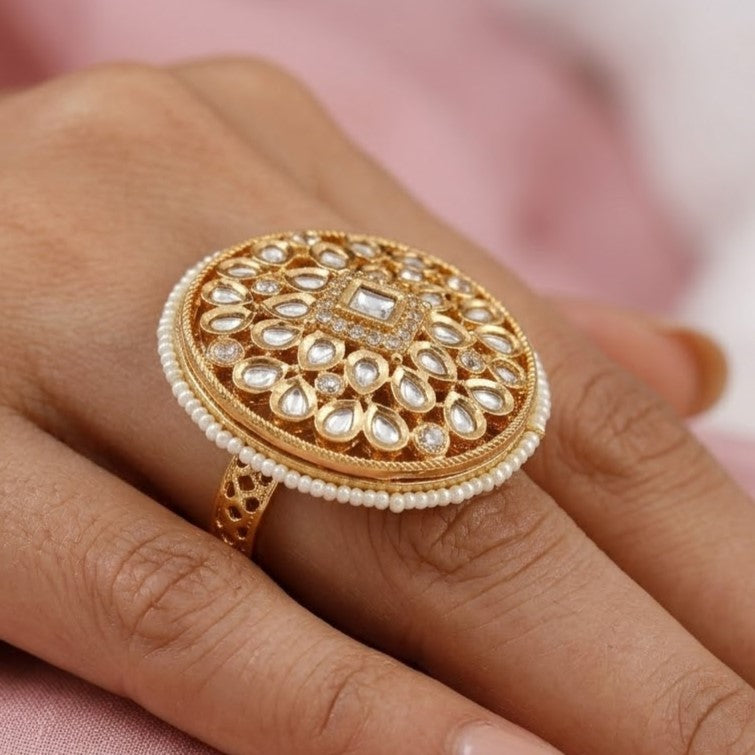 Antique Circle Shape Design Freesize Ring