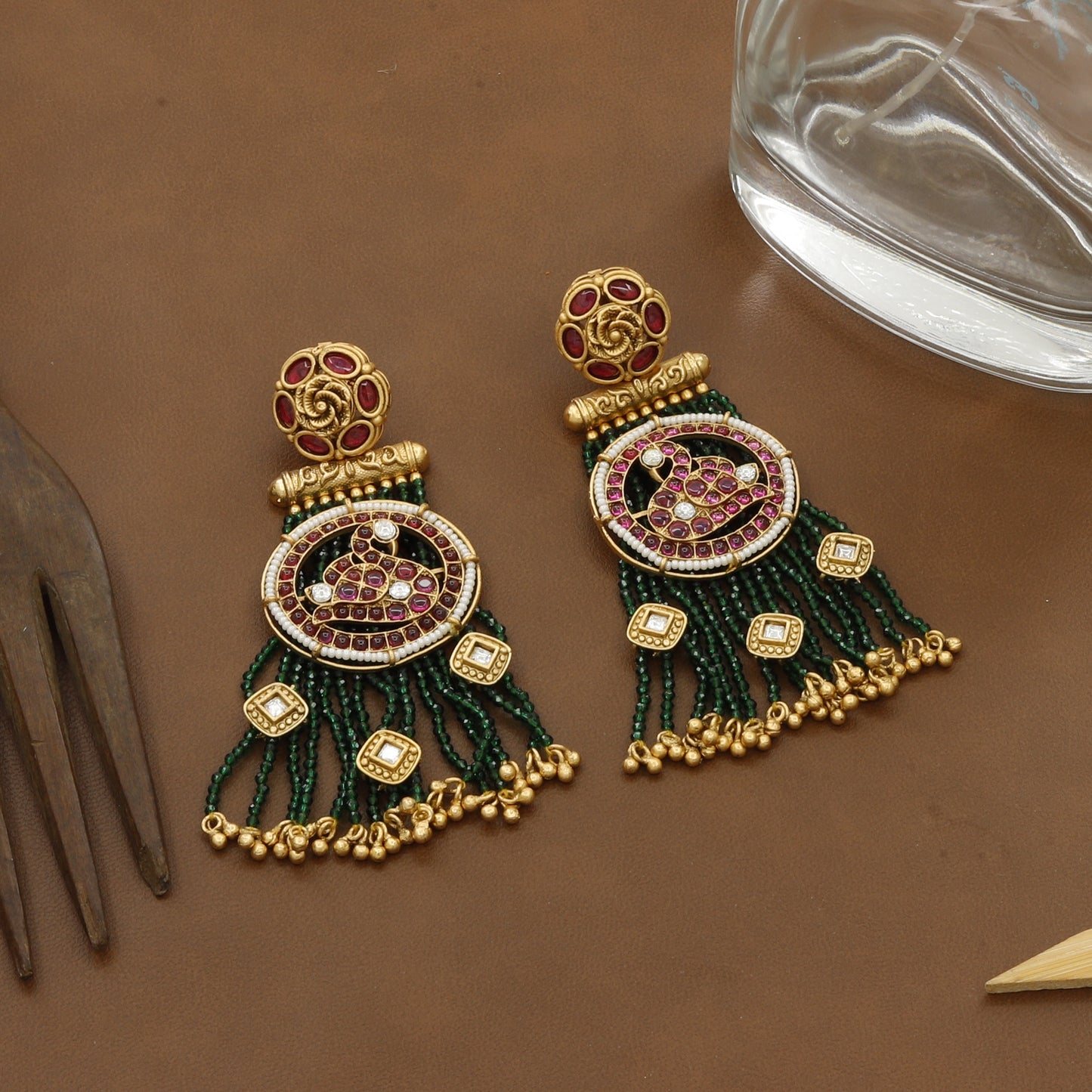 Antique Kantha Style Wedding Long Necklace