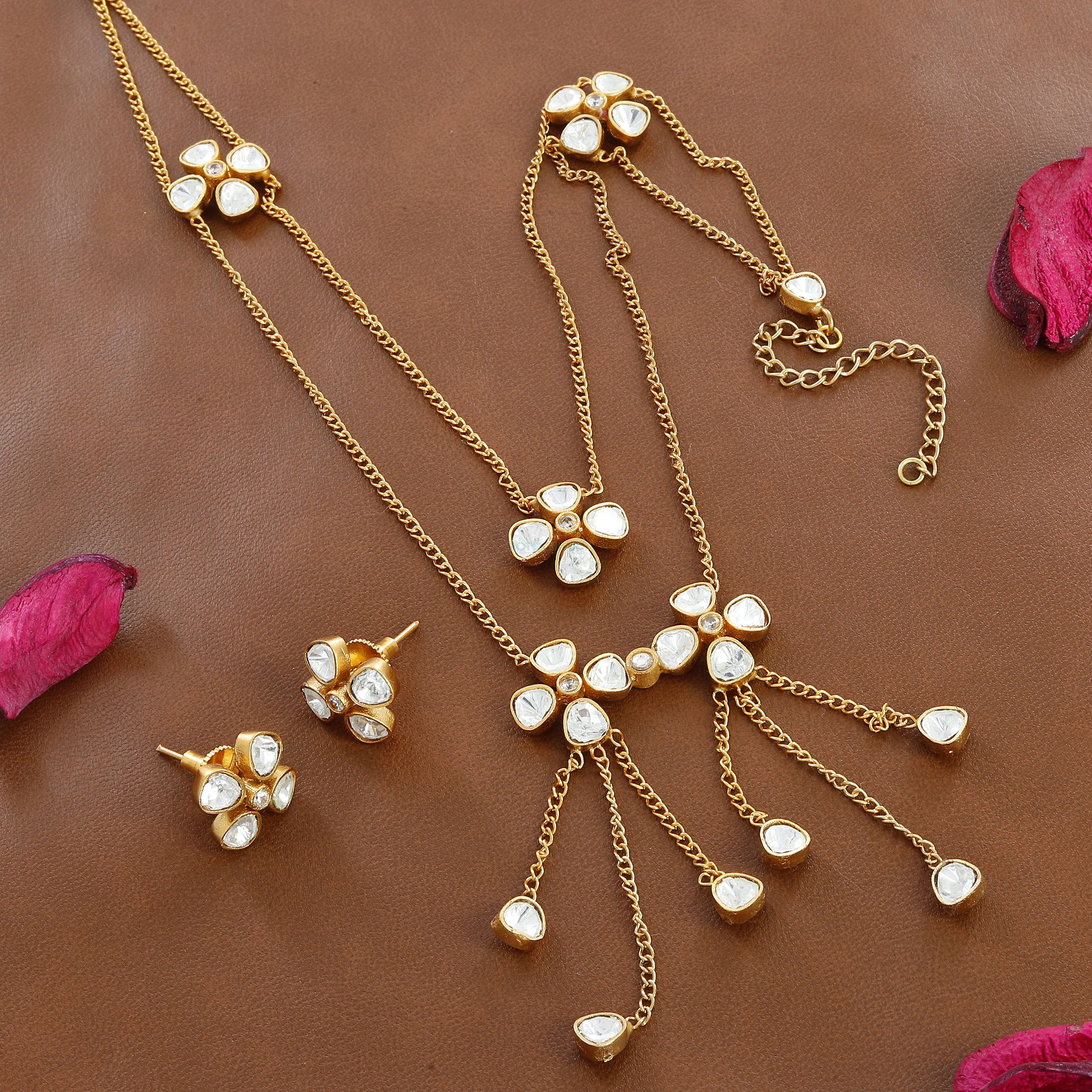 Antique Kundan Long Trendy Mala Necklace