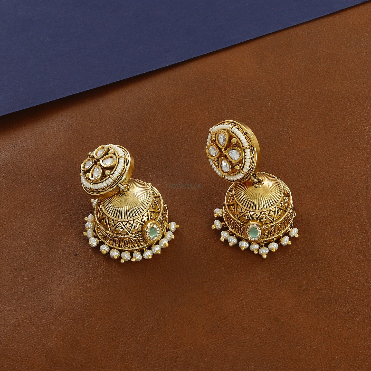 Big Wedding Color Kundan Moti Choker Necklace