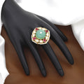 Exquisite Jadau Emerald  Freesize Ruby Ring