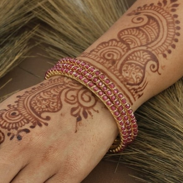 Crystal pearl bangles