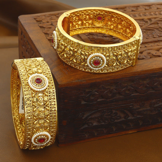 Gold Tone Anti Tanish Pair Of 2 Antique Patla