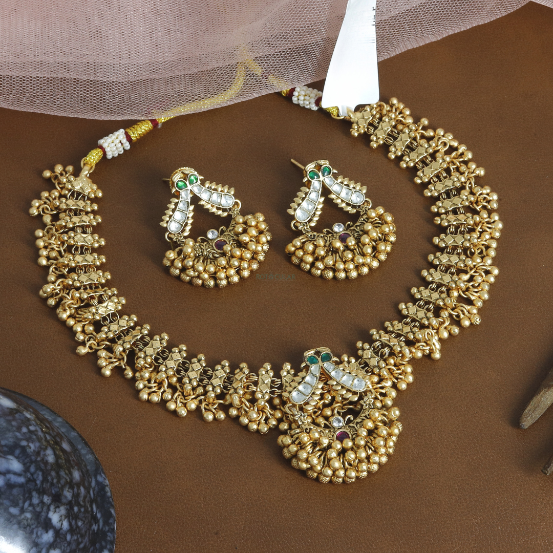 Kundan Choker Wedding Mate Polish Necklace