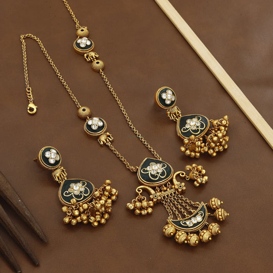 New Pastel Design Kundan Wedding Heritage Necklace Set