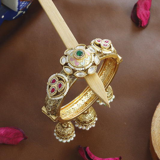 Pastel Design Kundan Julan Wedding Single Hand Kada