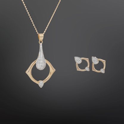 18k Polished Premium Design Western Pendent Set