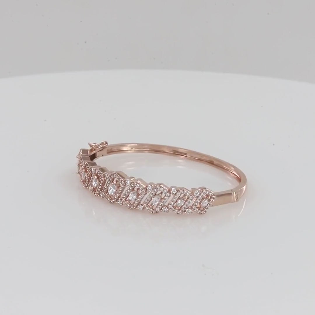 Rose polished Diamond Bracelet For Women