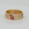 White And Pink Diamond Bangles
