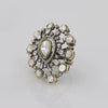 Pear Shape Kundan Diamond Ring