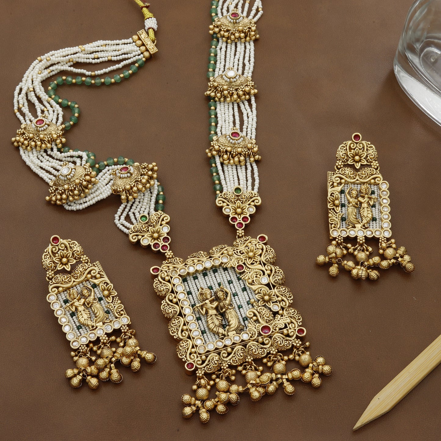 Radha Krishna Heritage Long Necklace Set