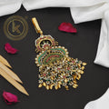 Traditional Peacock Waist Juda with Kundan, Pearls & Enamel Work