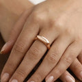 Minimalist Rose Gold Bar Statement Ring