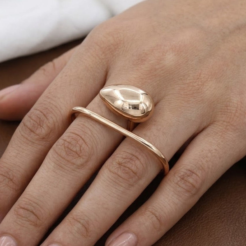 Sculptural Multi-Finger Statement Ring