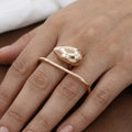 Sculptural Multi-Finger Statement Ring