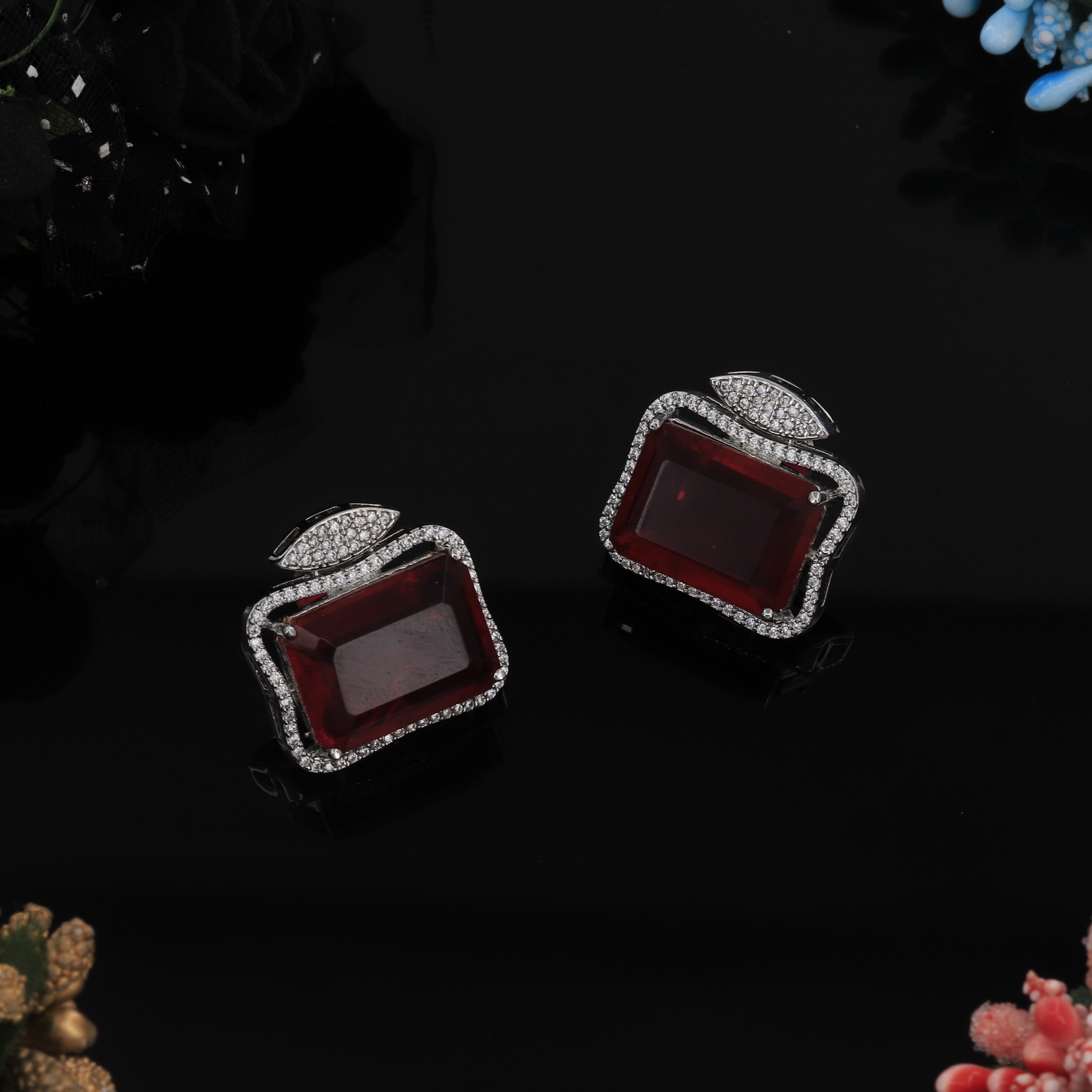 Diamond Choker Set With Colors