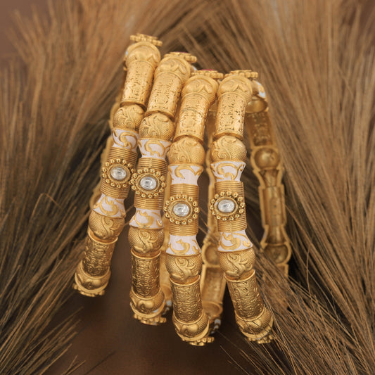 Antique Bangles With White Shade