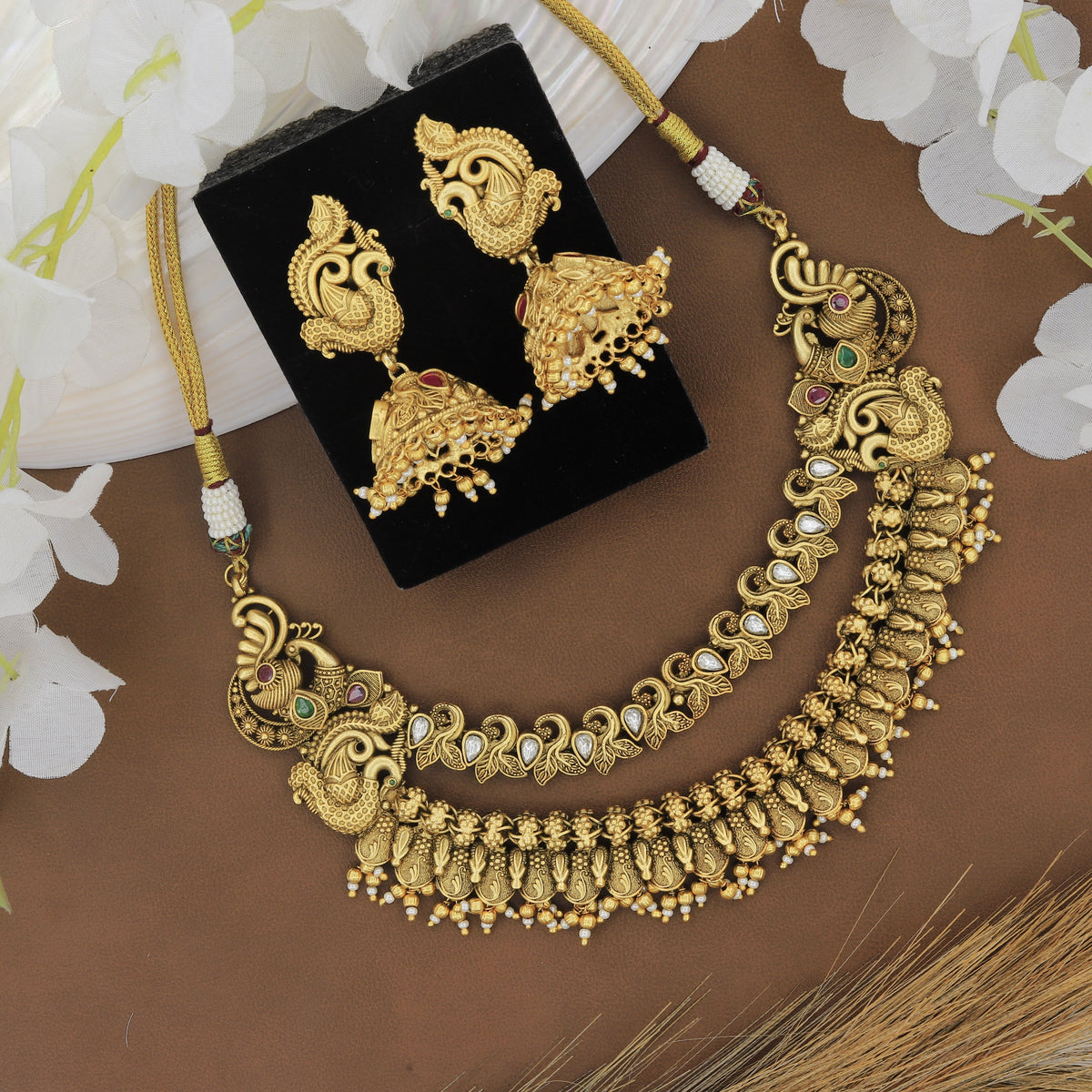 Antique Necklace Set With Earrings