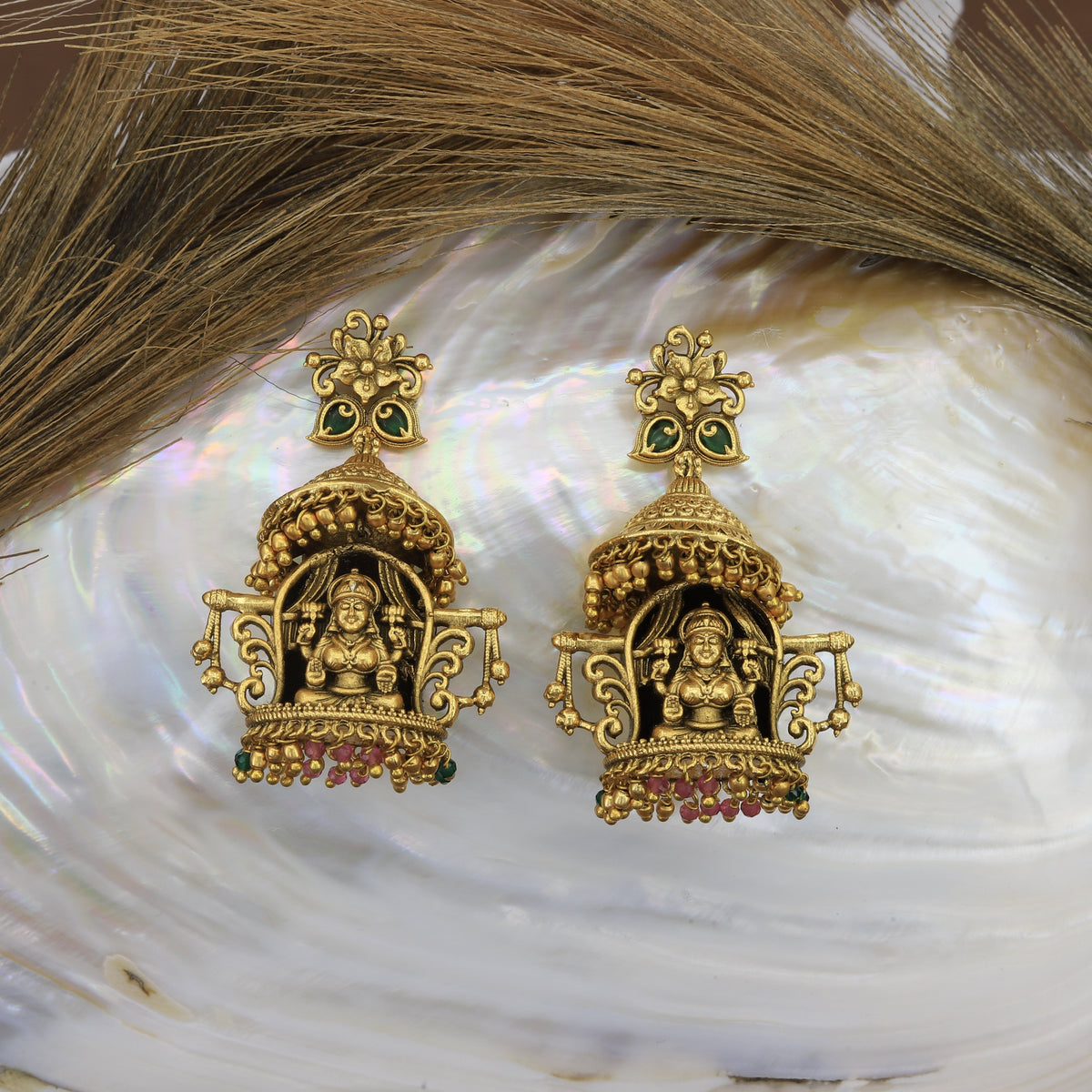 Antique God Design Earrings