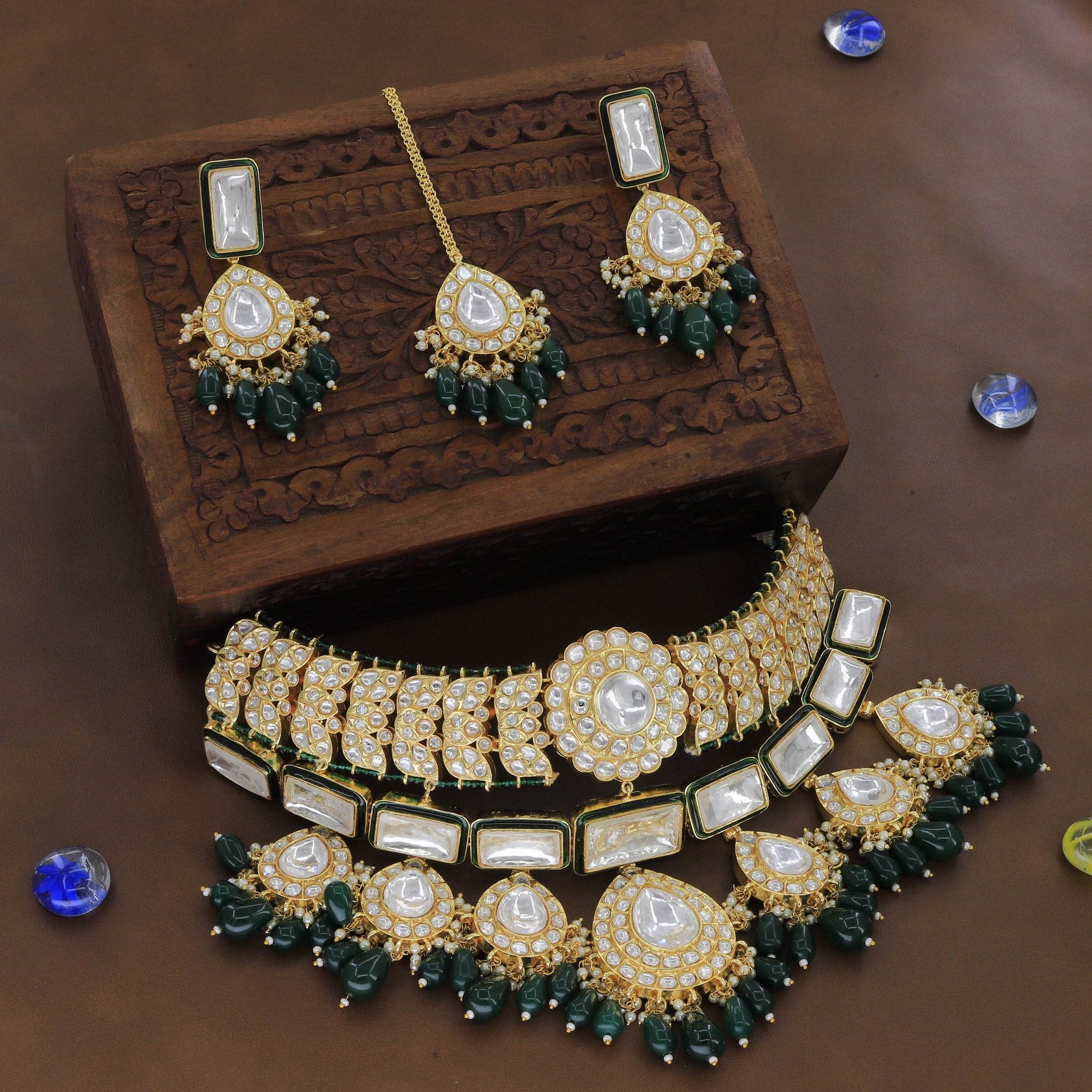 Green Latkan Bridal Full Set For Bride