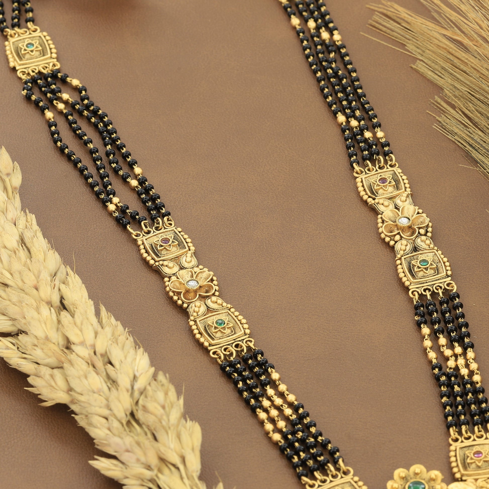 Antique Design Mangalsutra With Earrings