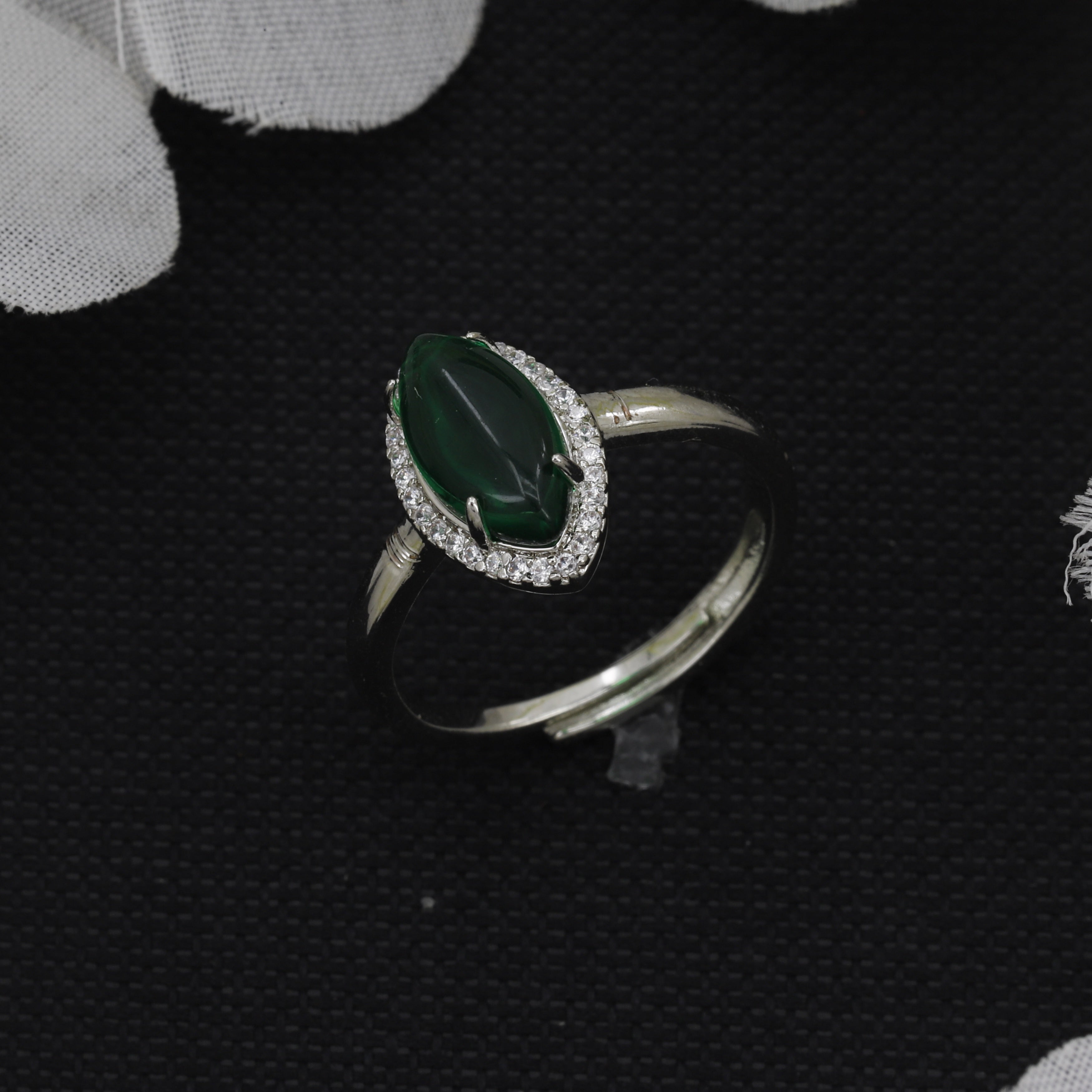 Marquise Design Stone Diamond Free Size Ring