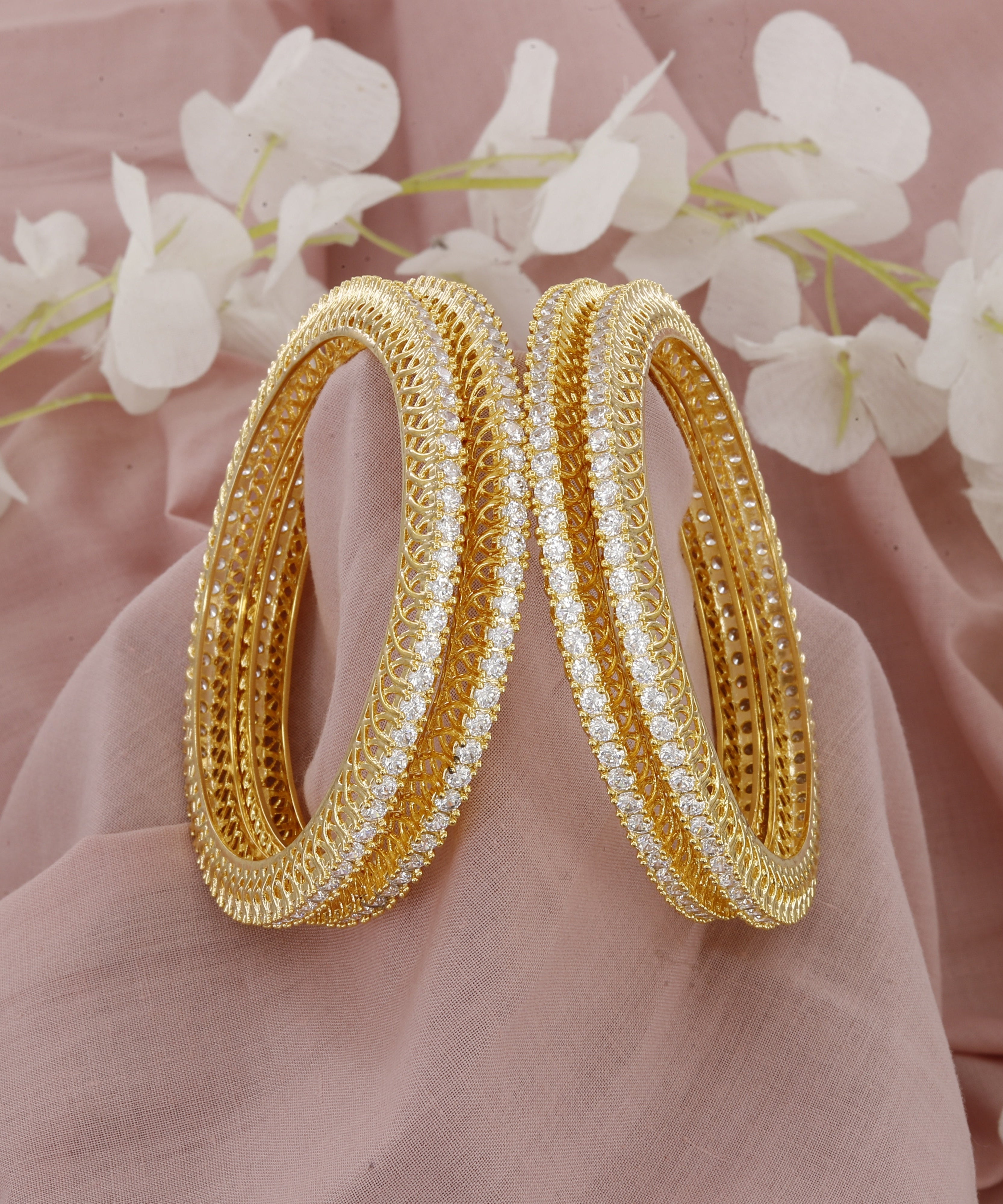 White Diamond Bangles