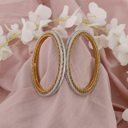 Four White Diamond Bangles