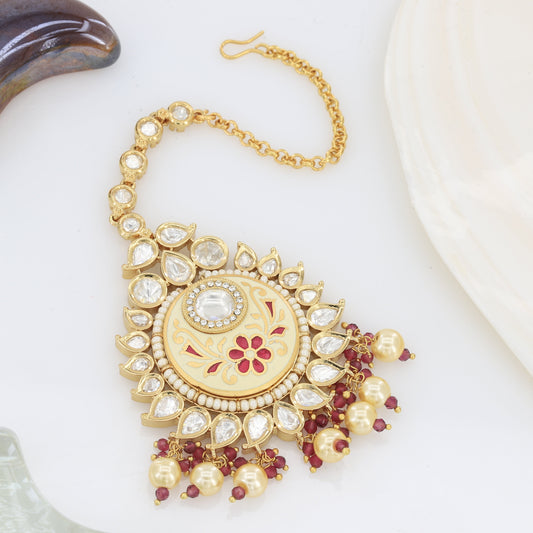 Big Circle Shape Kundan Jadtar Tikka