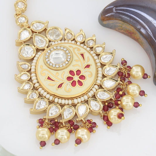 Big Circle Shape Kundan Jadtar Tikka