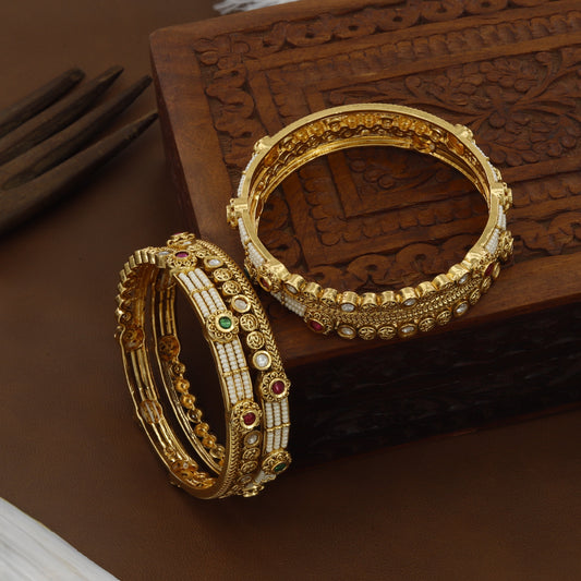 Antique Bangles Includes Moti For Women