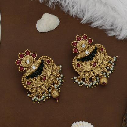Ellipse Shape Bandhay Moti Set For Women