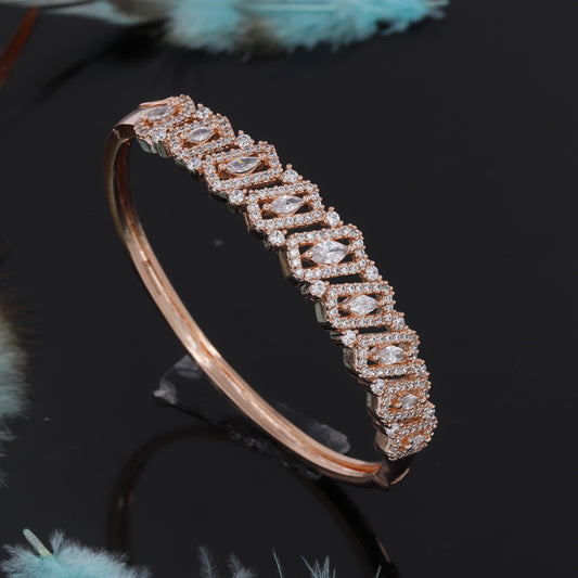 Rose polished Diamond Bracelet For Women