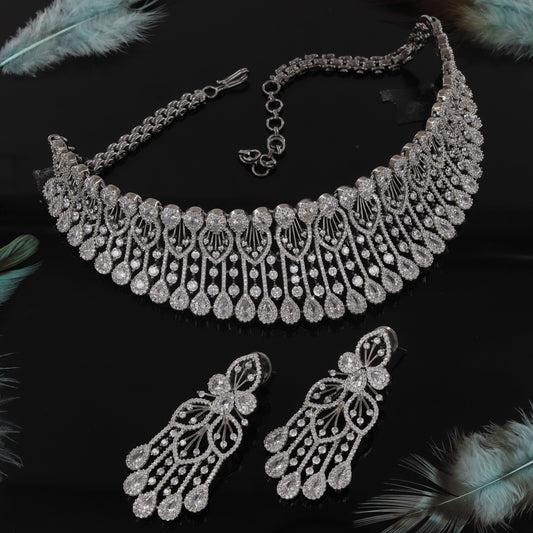 Multi Diamond Shape German Polish Choker Set