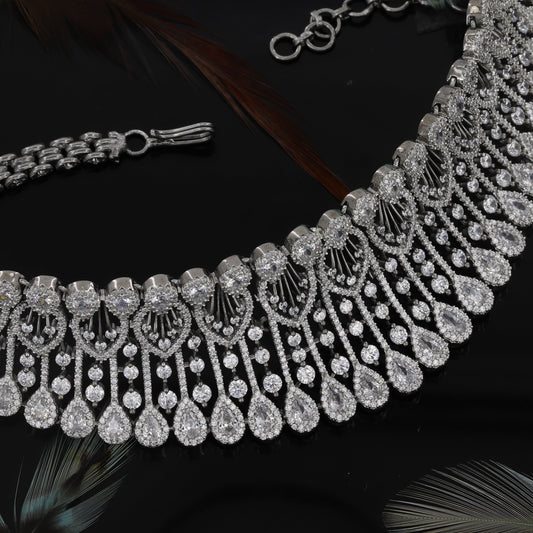 Multi Diamond Shape German Polish Choker Set