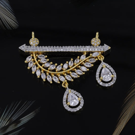 Multi Cut Diamond Gold tone Mangalsutra With Butti