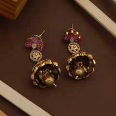 Queen Pink Kundan Necklace Set For Women