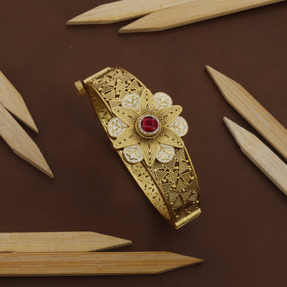 Flower Design Antique Kada For Women