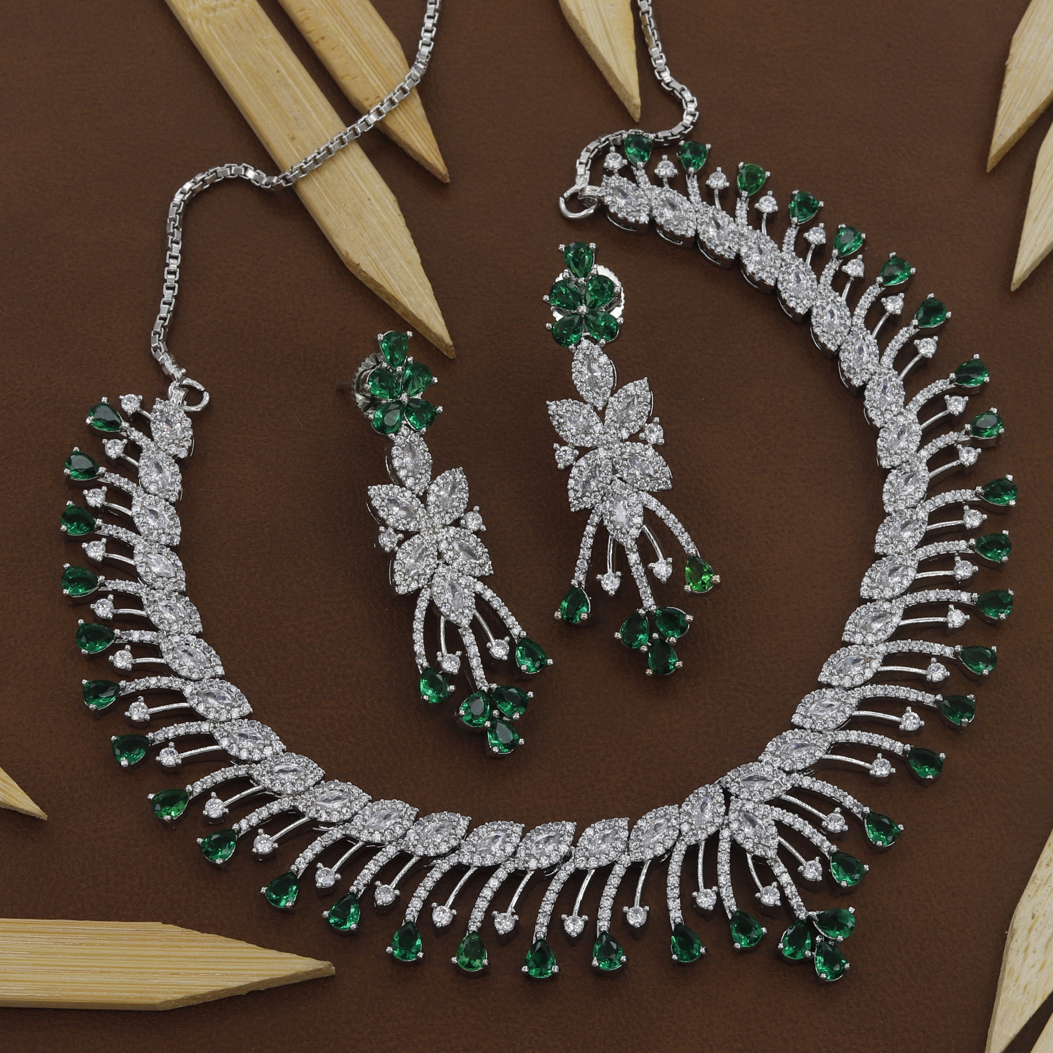 Marquise Cut Design Necklace Set For Women