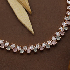 Goldpolished Mint Diamond Necklace