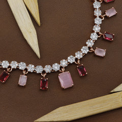 Multi Stone Colour Diamond Necklace