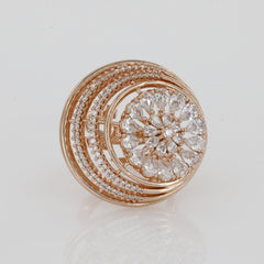 Circle Shape Diamond Ring For Girls