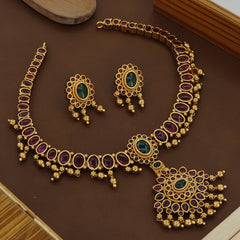 Antique Necklace Choker With Earrings