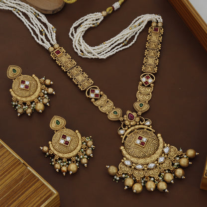 Antique Real Tone Bandhay Moti Set